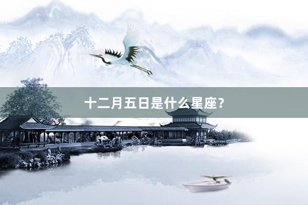 十二月五日是什么星座？